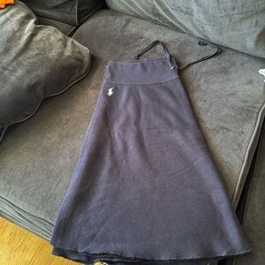 Navy Blue Cotton Polo Skirt